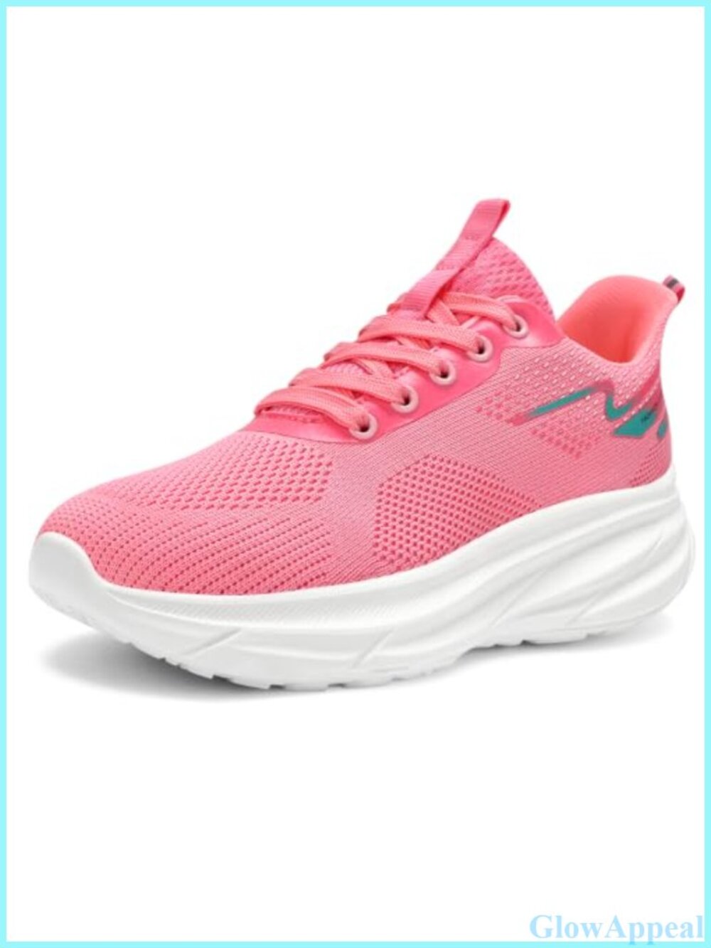 Women's Lightweight Mesh Walking Sneakers Breathable Lace-Up Athletic Shoes